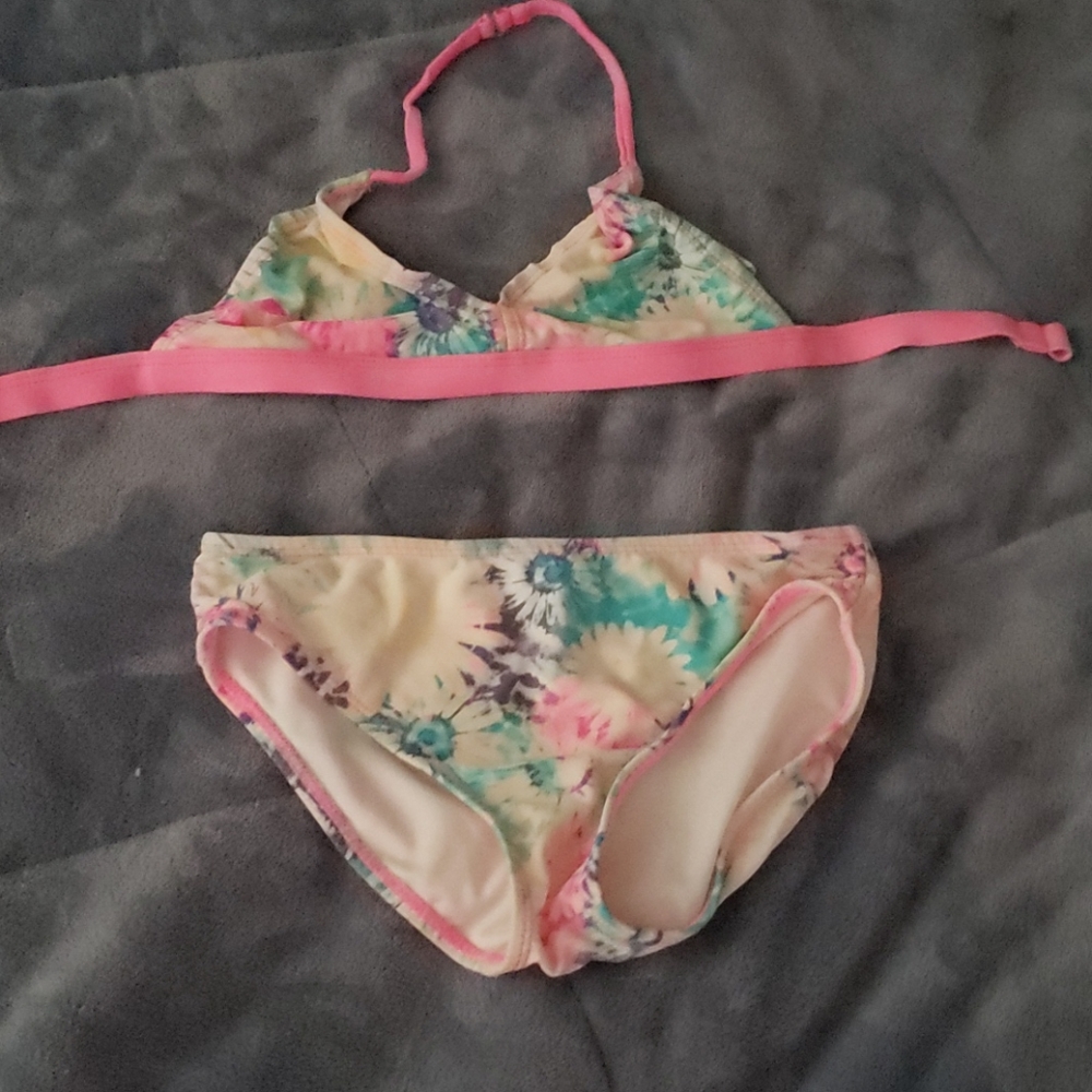 Tie dye 2 peice girl's swimsuit